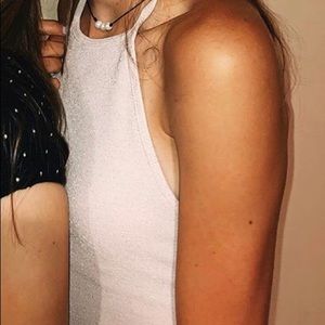 Garage sparkly pink crop top